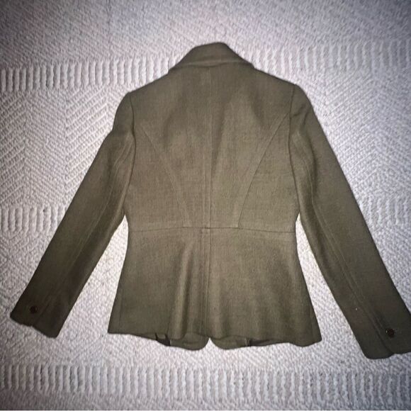 Ann Taylor Olive Green Wool Blazer - Sz 2 - Picture 11 of 16